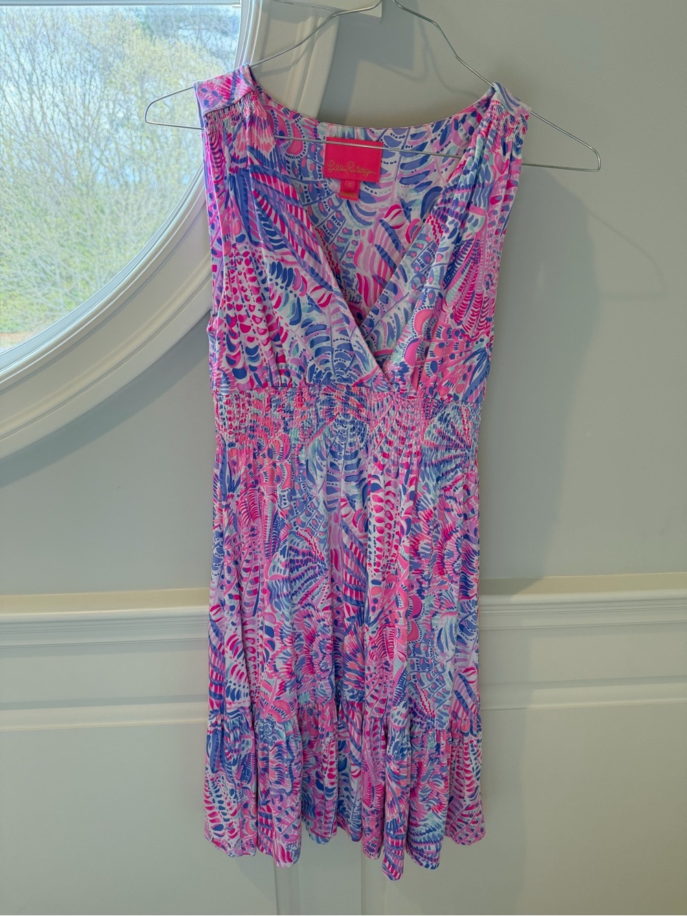 Lilly Pulitzer Pink & Blue Printed Sleeveless Summer Dress